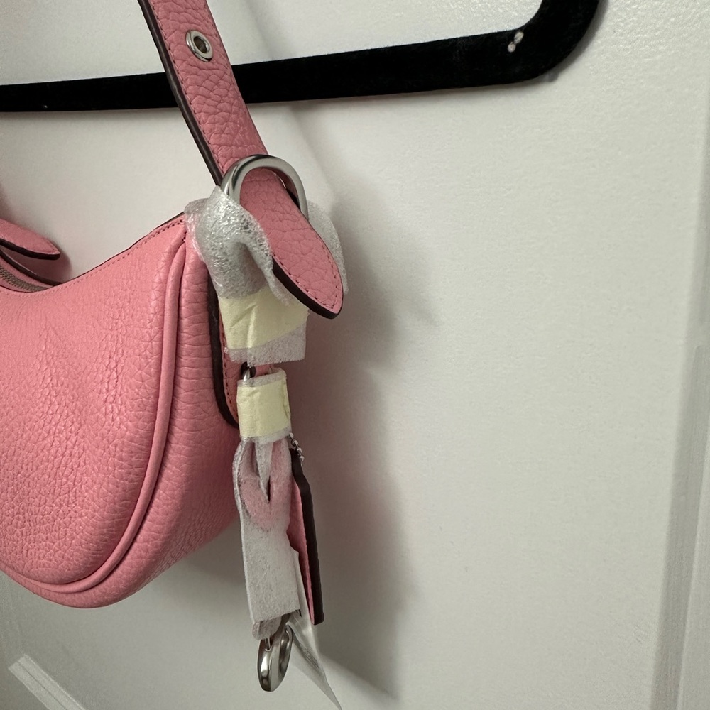 Coach Pink Crescent Shoulder Bag with Silver Hardware - Picture 7 of 7
